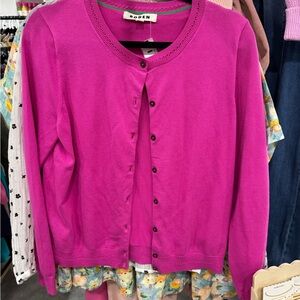Boden Fuchsia Cardigan Sweater